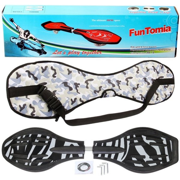 FunTomia Waveboard Waveboard mit Mach1 ABEC-9 Kugellager, LED Rollen & Tragetasche
