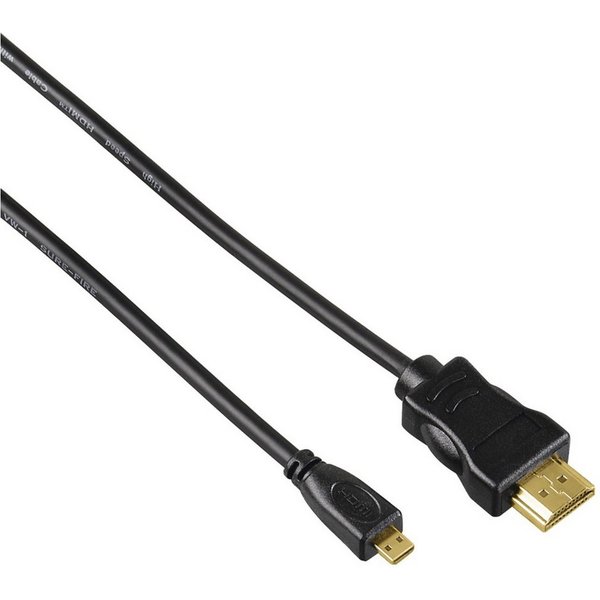 Hama High Speed Stecker Typ A - Stecker Typ D (Micro), HDMI-Kabel, (2 cm)