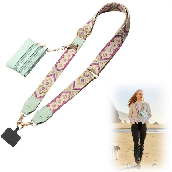 FOUORTUNATE-BEE Handykette Verstellbarer Handy- und Schultergurt, Crossbody- und Handgelenkband, Ersatz-Trageriemen für Damen Handtaschen, kleine Taschen Geldbö