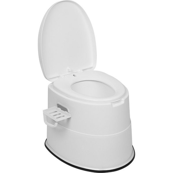 LALAHO Campingtoilette tragbar, mit Antirutschmatte, tragbare Toilette mit abnehmbarem Eimer, Outdoor-Toilette tragbare Mobile,Camping-Einbautoilette