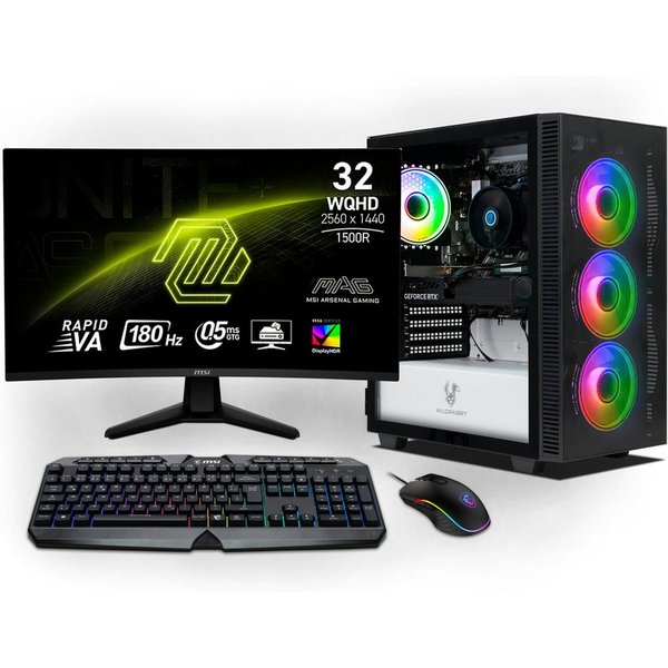 ANKERMANN-PC Starter Gaming Bundle PC-Set (AMD Ryzen 7 5700X, GeForce RTX 5060 Ti, 16 GB RAM, 1000 GB SSD, Luftkühlung)
