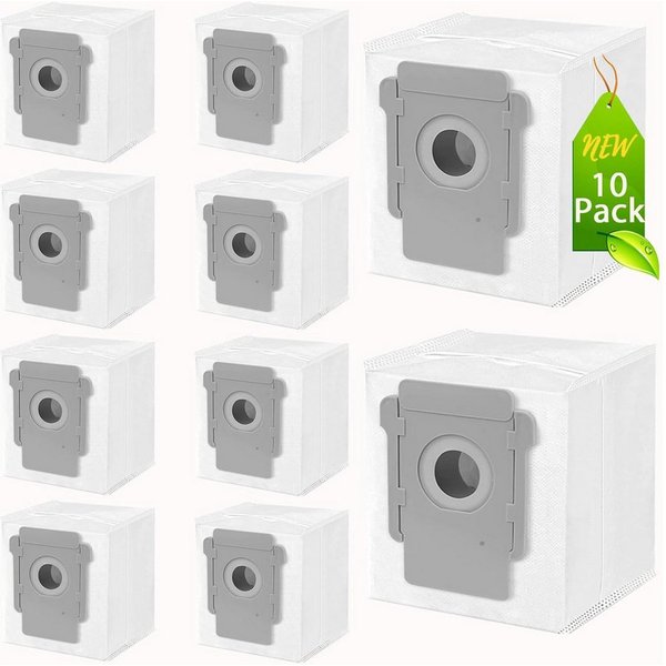 FELIXLEO Staubsaugerdüsen-Set Staubsaugerbeutel kompatibel mit iRobot Roomba i7 i7+ i8 i8+, (10-tlg)