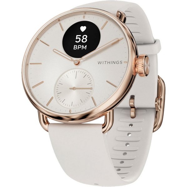 Withings ScanWatch 2 38mm, hybrid, Akku bis 35 Tage, 50 M Wasserdicht Smartwatch (HealthSense OS), Aktivitätstracking, Schlafüberwachung, Herzgesundheit, Temper