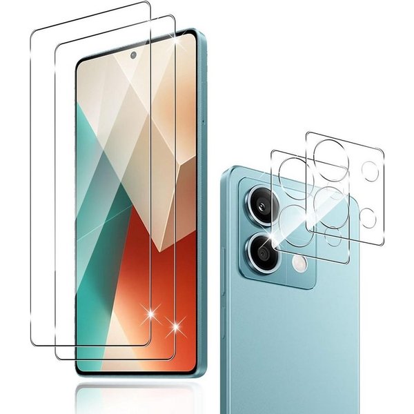 MSM Displayschutzglas 2X Schutzglas (Display + Kamera) für Xiaomi Redmi Note 13 5G