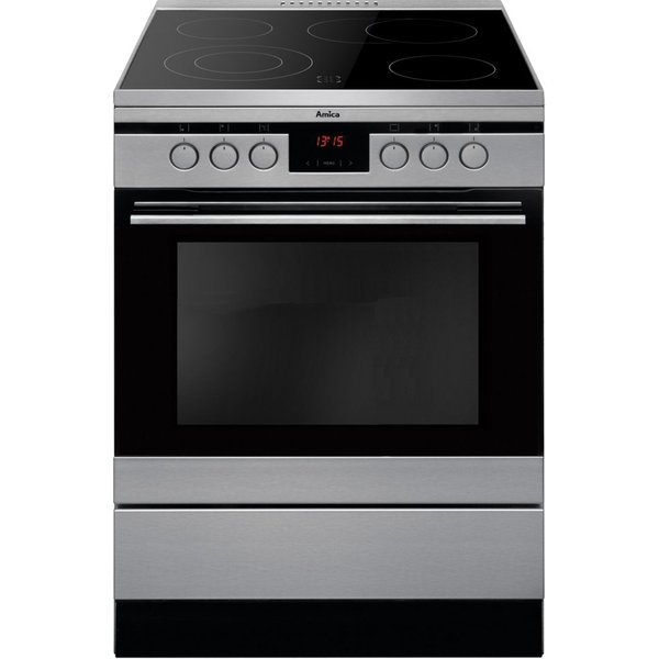 Amica Elektro-Standherd SHC 11675/1 E, mit 2-fach-Teleskopauszug, Steam Clean, Komfortables Kochen und Backen mit bequemer Handhabung