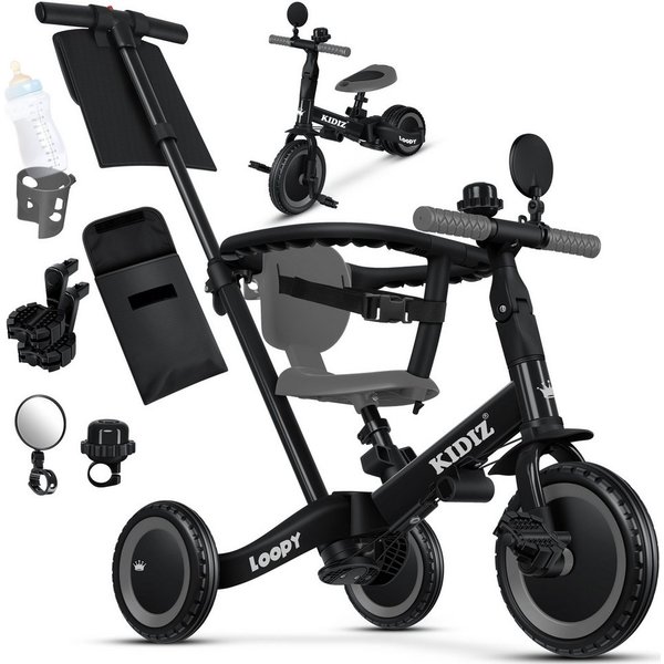 KIDIZ Laufrad, 6in1 Dreirad Loopy Laufräder Lauffahrrad Kinderdreirad