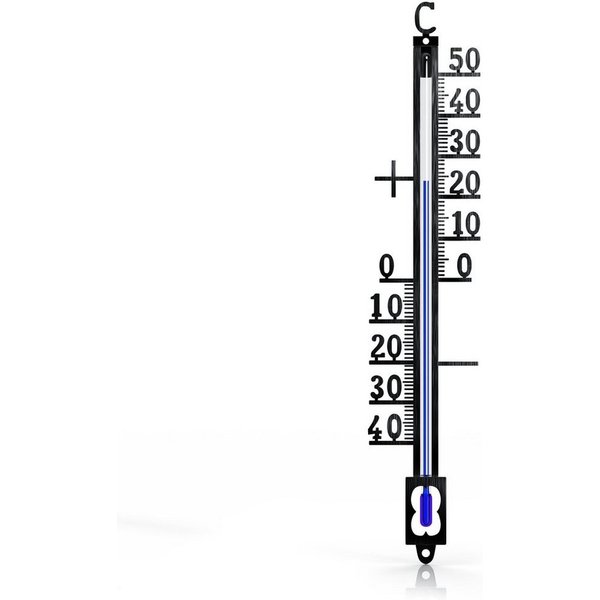 BEARWARE Analoges Thermometer aus Metall, Außenthermometer wetterfest Außenwetterstation (Montagematerial, Messbereich -40° bis +50° C – klassisches Design, für