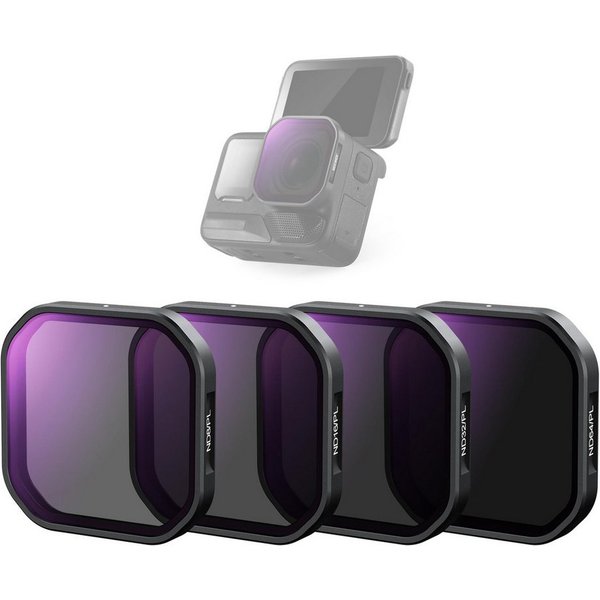 Neewer 4er Pack ND/PL Lens Filter Kit Kompatibel mit Insta360 Ace Pro 2 Foto-Filter-Sets (ND8/PL+ND16/PL+ND32/PL+ND64/PL Filter Set, Bequeme Schnappbefestigung)