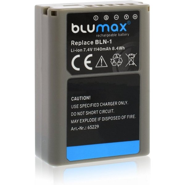 Blumax Akku passend für Olympus BLN-1 1140 mAh (7,2V) Kamera-Akku