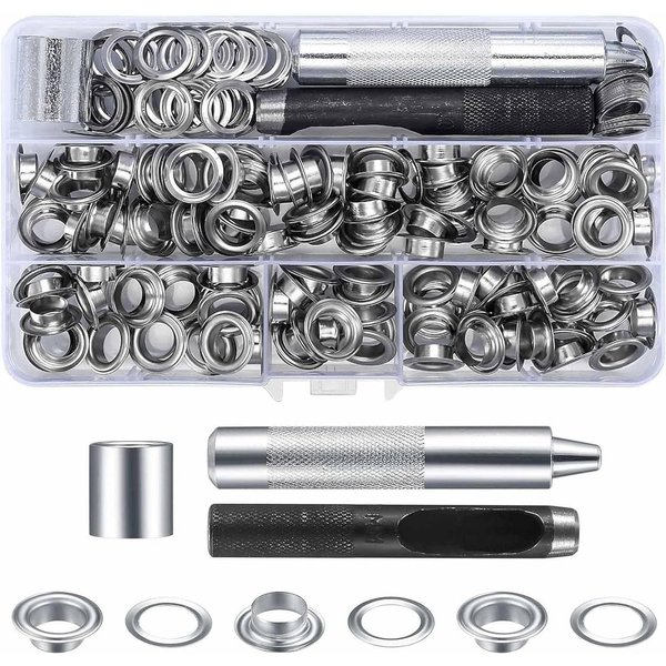 FELIXLEO Schutzplane 100er Ösenzange Set 10mm Metall Ösen Werkzeug für Stoff Leder Planen (100-St)