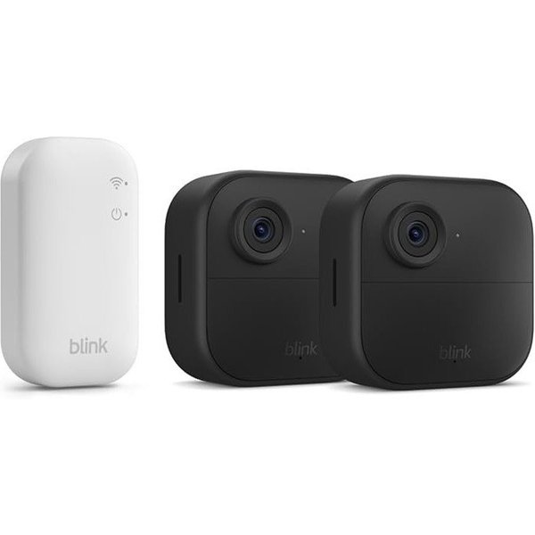 blink IP-Überwachungskamera Kamera Outdoor 4 Sicherheitskamera 2-Kamera-System Überwachungskamera (Innenbereich, Außenbereich, Set, Set, inkl. Sync Modul Core, 