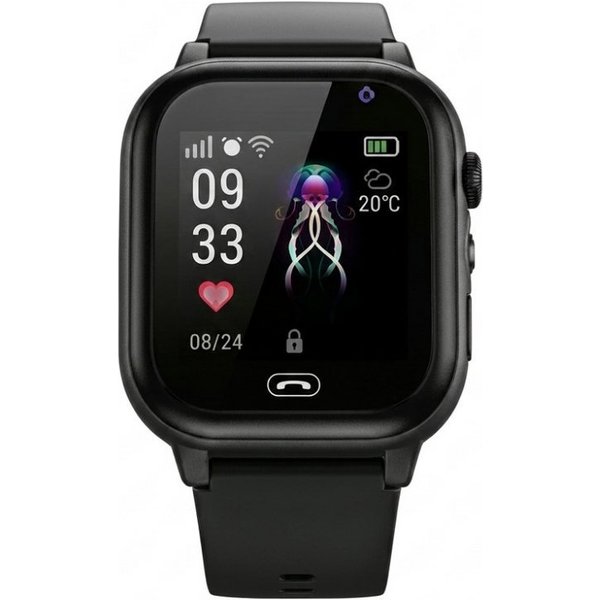 Athlix Kinder Smartwatch SOS GPS Videoanruf Kamera wasserdicht Smartwatch (3,66 cm), Sichere Hakenschnalle, Spritzwassergeschützt