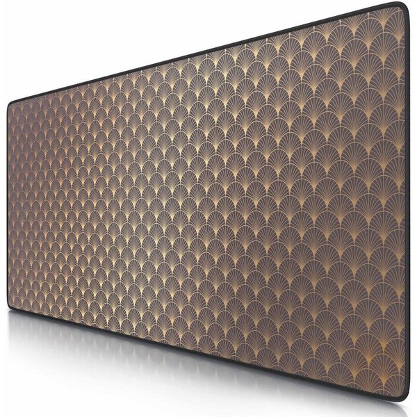 CSL Gaming Mauspad XXL Speed Mousepad 900 x 400 x 3 mm, große Tischunterlage (1-St), rutschfest, abwaschbar, Geschwindigkeit & Präzision, Art Deco