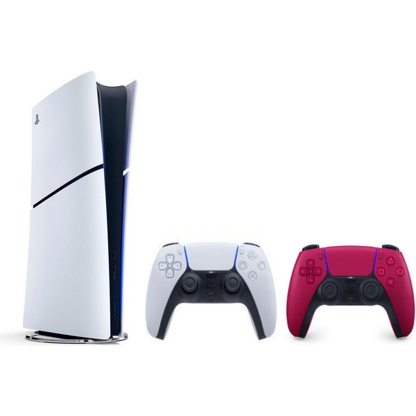Playstation PlayStation 5 Slim Digital Edition Konsole + 2 Controller Cosmic Red (Set, 2 St., inkl. 2. DualSense Controller)
