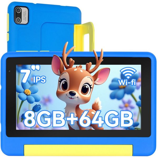 BUFO 7 Zoll 8(2+6)GB+64GB, Wi-Fi, Bluetooth, 1024 x 600 HD-Display, Kinder Tablet (7", 64 GB, Android, WiFi, Dual-Kamera, Kindersicherung, Augenschonendes IPS)
