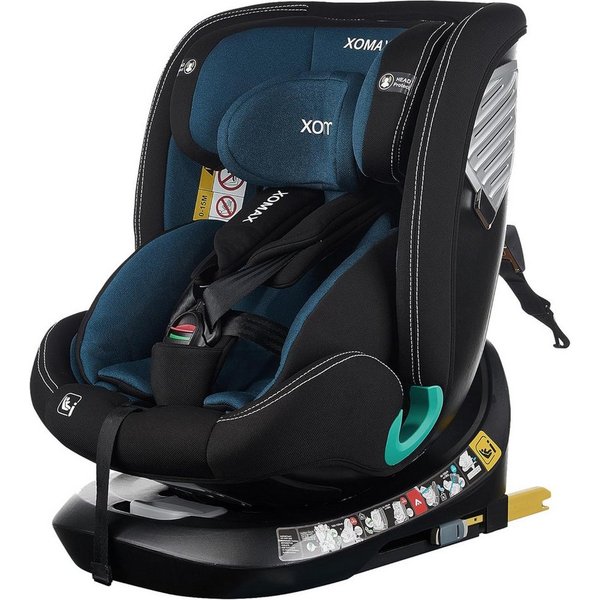XOMAX Autokindersitz XOMAX G409 IOT black blue ISOFIX Auto Kindersitz 0-36kg AUTOSITZ 360°D, ab: ab Geburt, bis: 12 Jahren