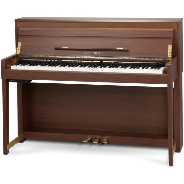 Classic Cantabile Digitalpiano UP-1 SM Upright E-Piano Okoume, Klavier mit 40 Sounds und 256-fache Polyphonie