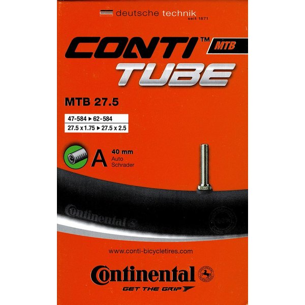 CONTINENTAL Fahrradschlauch Continental MTB 27,5 (650B) Schlauch 27.5 Zoll AV (47/62-584) AV 42mm, 27.5