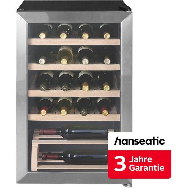 Hanseatic Weinkühlschrank HWC20FCBH-2, für 20 Standardflaschen á 0,75l,inkl. 3 Jahre Herstellergarantie