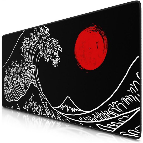 Titanwolf Gaming Mauspad XXL Speed Mousepad 900 x 400 x 3 mm, Schreibtischauflage, abwaschbar (1-St), rutschfeste Rückseite, Geschwindigkeit & Präzision, Great 