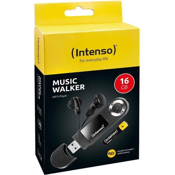 Intenso Intenso MP3 Player Music Walker 16GB Display Batteriebetrieb schwarz MP3-Player