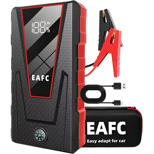 Athlix Auto Starthilfe Gerät für Autos 12V-Batterie-Booster bis 2000A Starthilfegerät 10000 mAh (12 V), für Benzin 4,0 L Diesel 2,0 L, -20 °C bis 60 °C