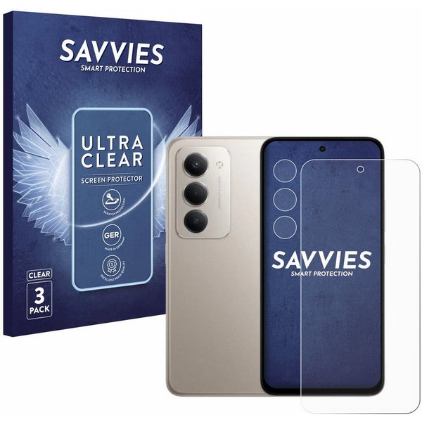 Savvies Displayschutzfolie Schutzfolie für Xiaomi Redmi 15 (Display+Kamera), 6 Stück, Displayschutz Schutz Folie Klar Transparent