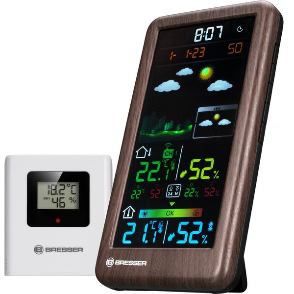 BRESSER BRESSER Funkwetterstation Neomeo V in Holzoptik Funkwetterstation