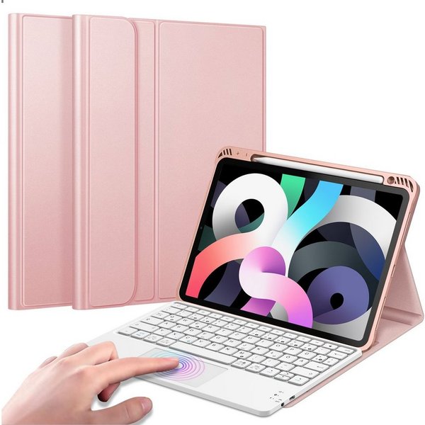 Fintie Tablet-Hülle für iPad Air 11'' M4/M3/M2(2026/2025/2024), iPad Air 5/4 Gen 2022/2020 10.9 Zoll, mit Stifthalter, Magnetische Abnehmbare Deutsche Tastatur 