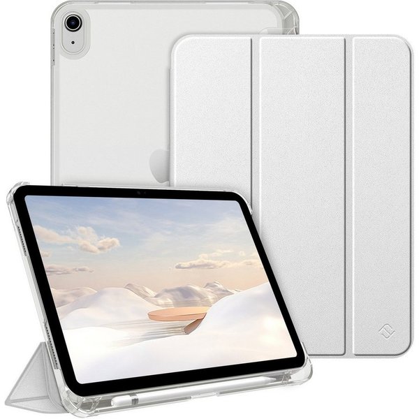 Fintie Tablet-Hülle für iPad 11 Generation 11‘’ 2025 (A16), iPad 10 Generation 10.9'' 2022, ultradünn, mit Stifthalter, transparenter Rückseite, Auto Schlaf/Wac