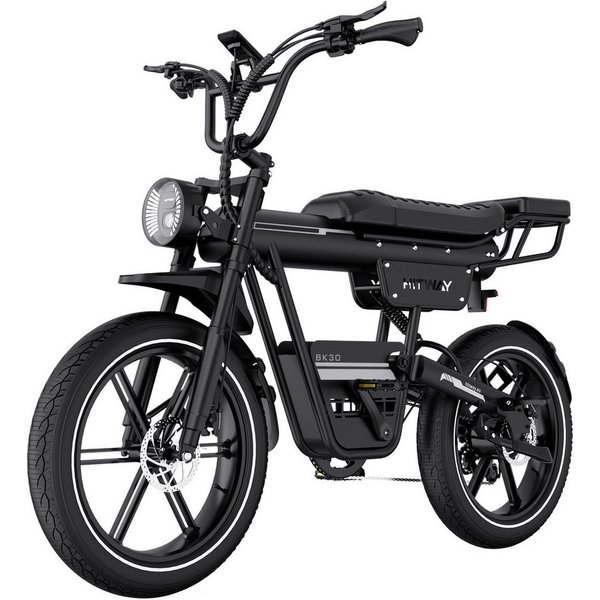 HITWAY E-Bike Mountainbike 20*4,0 Zoll Elektrofahrrad EMTB Pedelec mit 48V 23,4Ah Akku bis 180km, 7 Gang shimano, Kettenschaltung, Heckmotor, 1123,2 Wh, E-MTB P