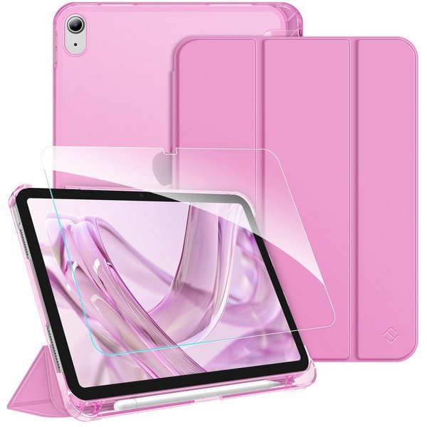Fintie Tablet-Hülle für iPad 11 Generation 11'' 2025 (A16), iPad 10 Generation 10.9'' 2022, mit Schutzfolie, matt durchsichtige Rückseite Case mit Stifthalter