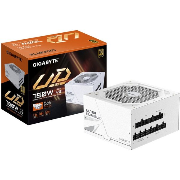 Gigabyte UD750GM PG5 V2 ICE Netzteil – PCIe Gen 5.1, 80 PLUS Gold, Vollmodulare Netzteil