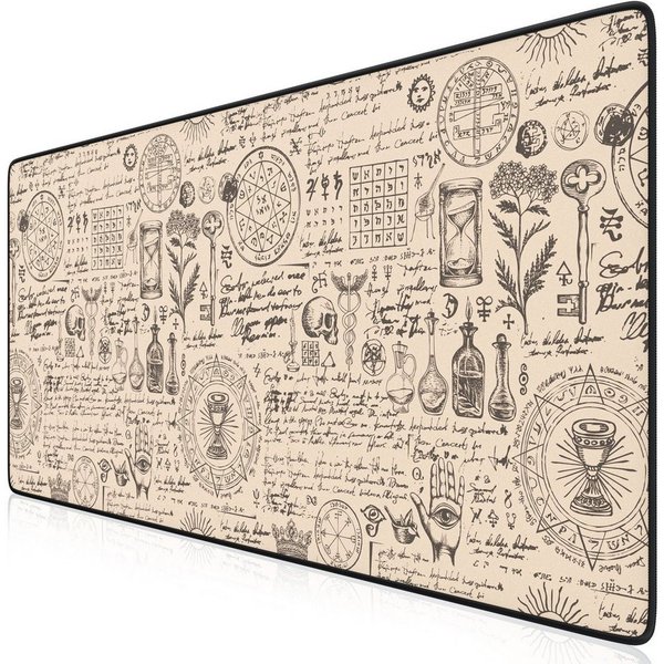 Titanwolf Gaming Mauspad XXL Speed Mousepad 900 x 400 x 3 mm, große Tischunterlage (1-St), rutschfest, abwaschbar, Geschwindigkeit & Präzision, Alchemy