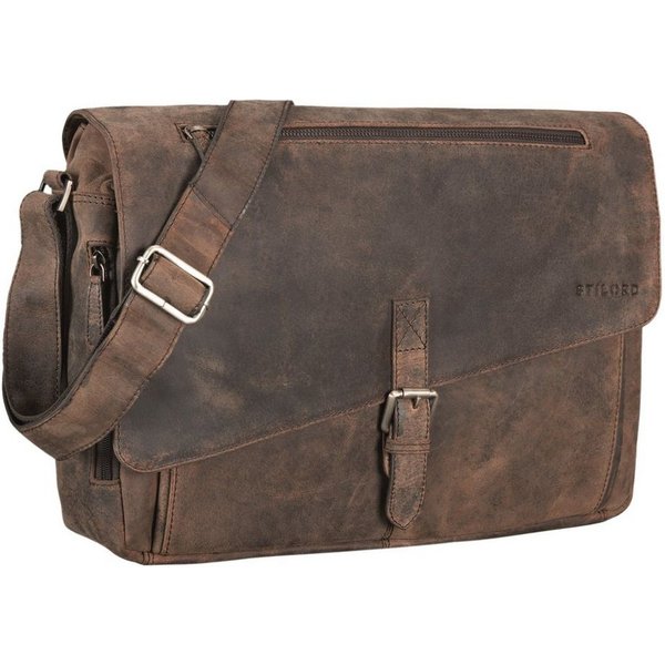 STILORD Laptoptasche "Merlin" Vintage Leder Umhängetasche