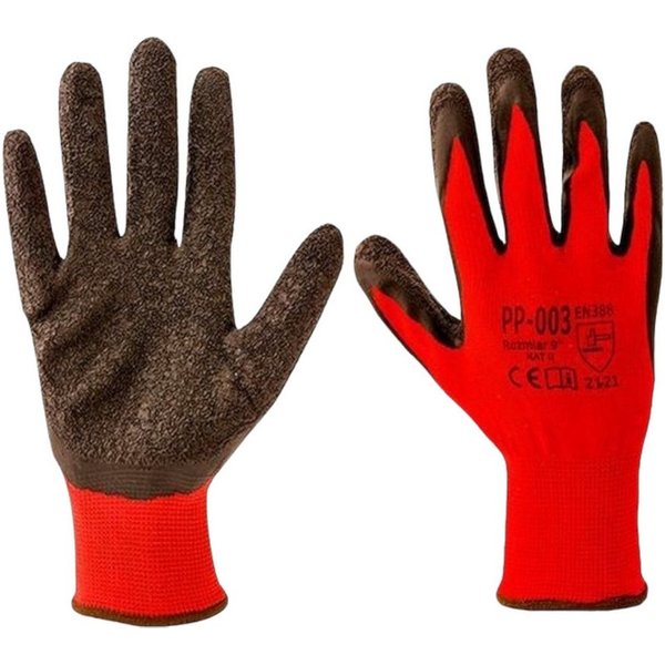 Fritz Krug Arbeitshandschuhe Arbeitshandschuhe - Strickhandschuh, Latex rot K026 Größe 9