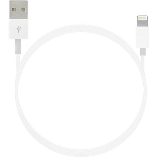 Apple Lightning USB Datenkabel 2m MD819 Power Adapter Netzteil Stecker Smartphone-Ladegerät (USB-Kabel, 1-tlg)