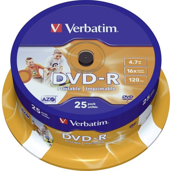 Verbatim DVD-Rohling DVD-R Rohling 43538, Bedruckbar