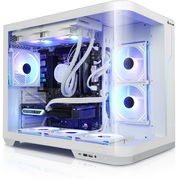 Kiebel Curve Elite Plus Gaming-PC (AMD Ryzen 7 AMD Ryzen 7 7800X3D, RTX 5070, 32 GB RAM, 1000 GB SSD, Wasserkühlung, WLAN, RGB-Beleuchtung)
