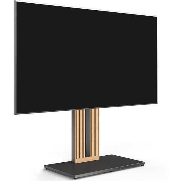 FITUEYES TV-Ständer aus Holz, mit höhenverstellbarer Ablage, ±15° schwenkbar, 55-88 Zoll, (bis 88,00 Zoll, höhenverstellbar, mit Kabelmanagement)