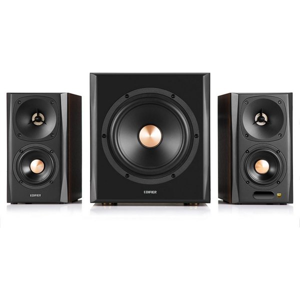 Edifier® S360DB Regal-Lautsprecher 2.1 (Bluetooth, 155 W, drahtloser Subwoofer)