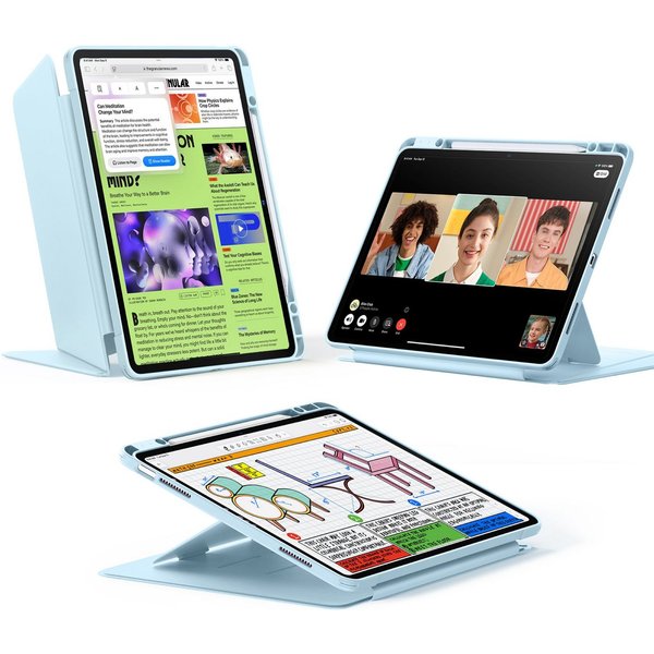 ESR Tablet-Hülle Flip Hybrid Case Apple iPad Air 13" (M4 2026 & M3 2025 & M2 2024) 13", 3 Querformat-Modi, "Wake-/Sleep-" Funktion