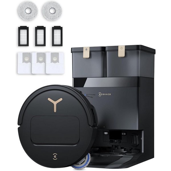 ECOVACS Saugroboter DEEBOT T50 Pro Omni Gen3, (Upgrade von T50 Pro Gen2/T50 Gen3)25000 Pa, Reinigung des Mopps bei 75°C, Heißlufttrocknung, 81 mm, AIVI 3D 3.0, 