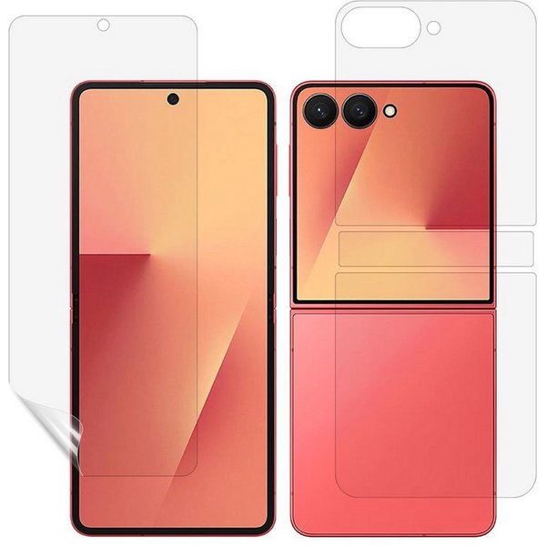 Wigento Displayschutzfolie 2 in 1 Hydrogel für Samsung Galaxy Z Flip8 / 7 5G Full Cover Set für Samsung Galaxy Z Flip8 / 7 5G, Full Cover, Scharnier Schutz, Sch