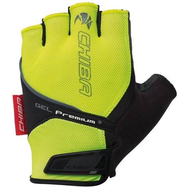 Chiba Fahrradhandschuhe Gel Premium neongelb/schwarz
