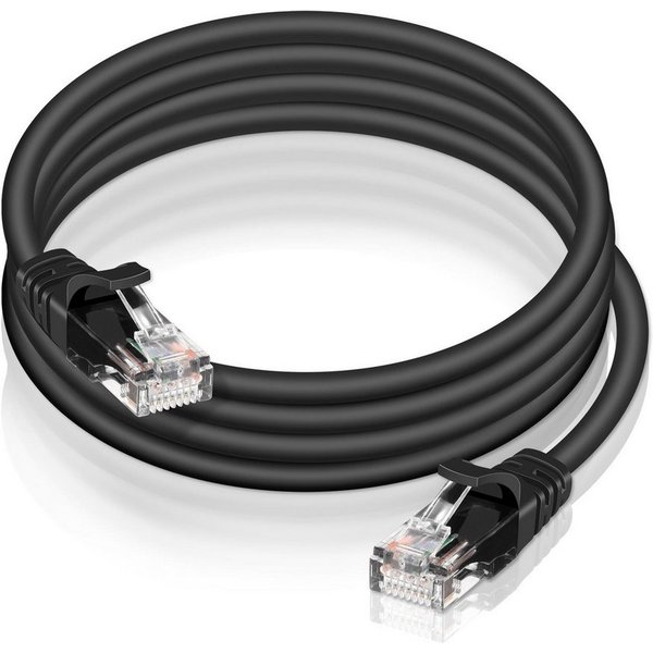 VERCO Cat 6 Netzwerkkabel rundes LAN-Kabel, RJ-45 (Ethernet), (25 cm), 10 / 100 / 1000 Mbits Geschwindigkeit bis 1 Gbits UTP Patchkabel
