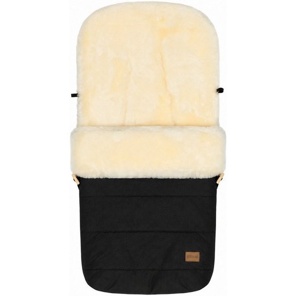 Fillikid Fußsack Winterfußsack Bernina Lammfell Exklusiv, Warmer Winterfußsack mit echtem Merino-Lammfell wasserabweisend und