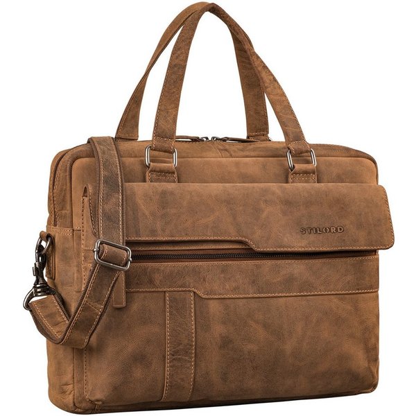STILORD Laptoptasche "Matthew" Leder Aktentasche A4 Damen & Herren Laptop bis 16 Zoll