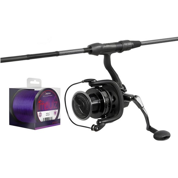 Delphin.sk Karpfenrute Delphin Karpfenrute Set Corsa Black Nero Combo 3,60m 3lbs
