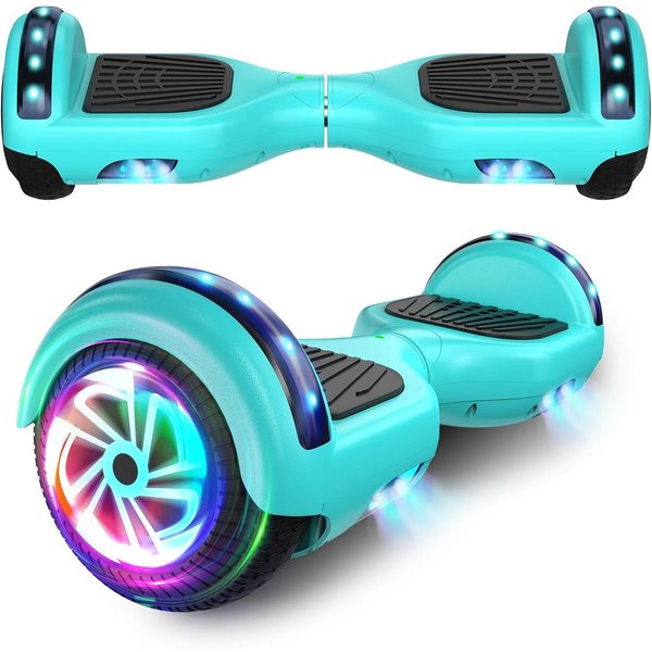 SISIGAD Balance Scooter 6,5 Zoll Dualmotorräder, Hoverboard mit LED-Licht, Smart Bluetooth, Hoverboard mit LED Lichter Bluetooth,Geschenk für Kinder